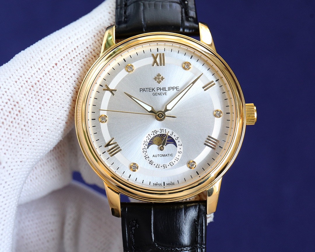 Patek Philippe Watch Rose Gold / Silver - watch1098 - Image 4