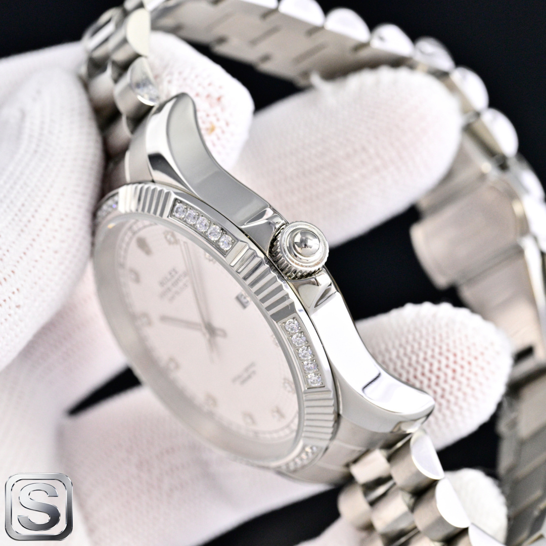Classic Watch White / Gold - watch1220 - Image 4