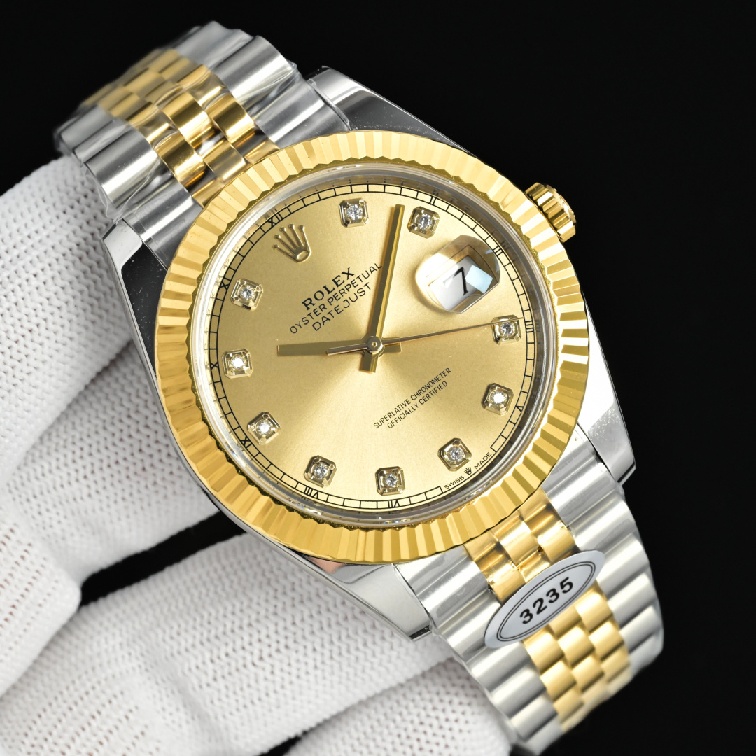 Rolex Datejust White / Blue - watch1257 - Image 4