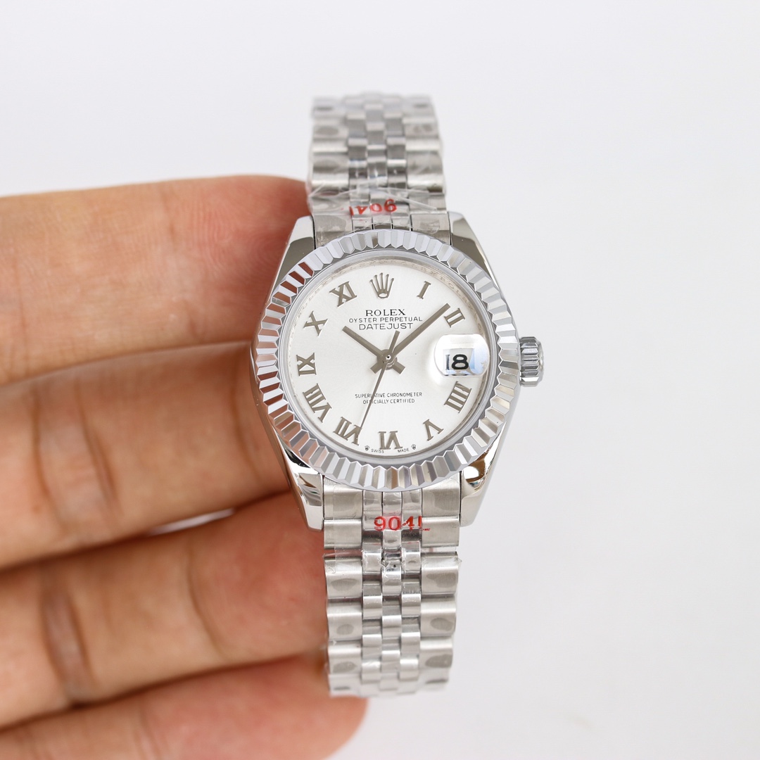 Rolex Datejust 28mm Silver - watch1258 - Image 4