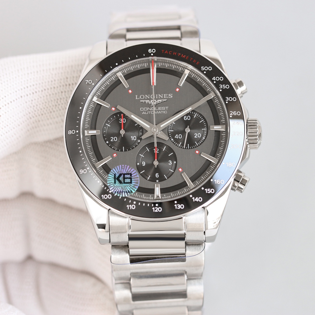 Longines Conquest 42mm Black / Silver - watch1287 - Image 4
