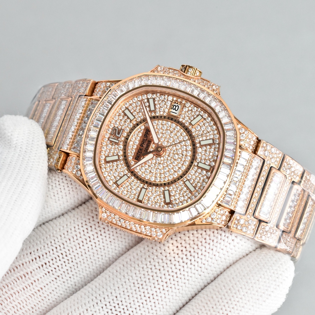 Patek Philippe Nautilus 35.2mm White / Rose Gold - watch1359 - Image 4
