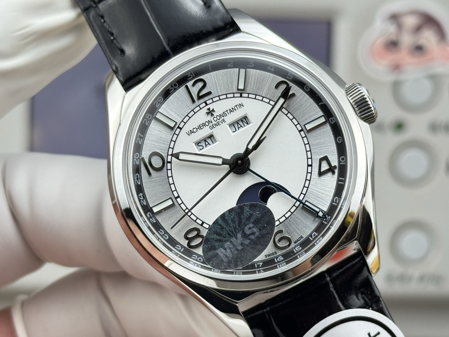 Vacheron Constantin Watch 40mm Blue / Silver - watch1386 - Image 4