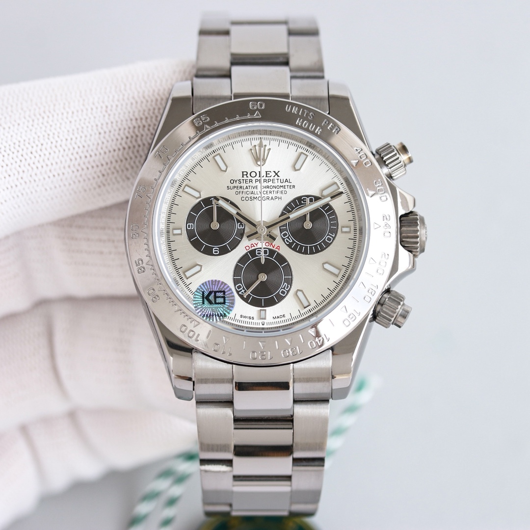 Rolex Daytona Black / Silver - watch1569 - Image 4