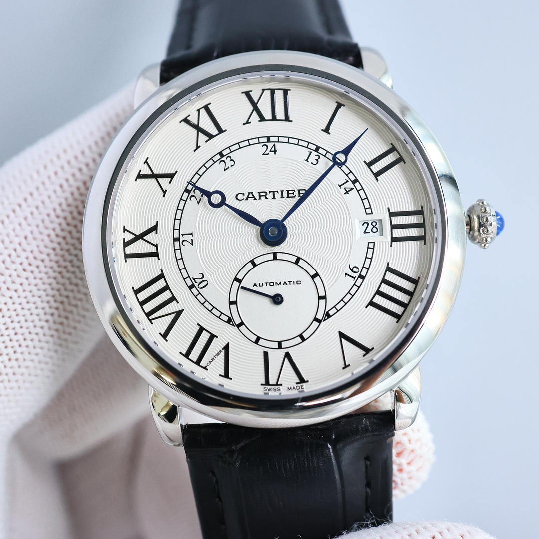 Cartier Watch 40mm White / Rose Gold - watch1638 - Image 4