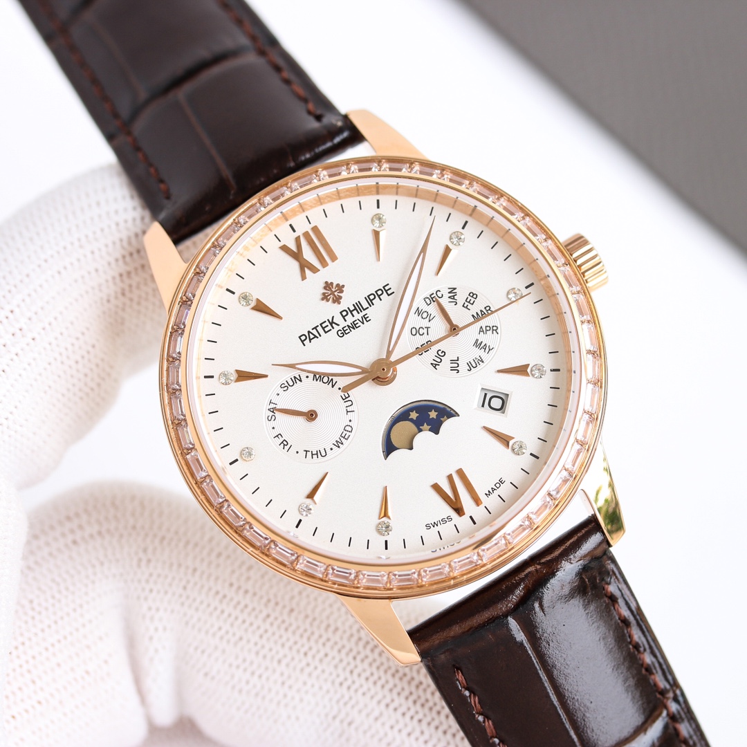 Patek Philippe Watch 40mm White / Gold - watch1661 - Image 4