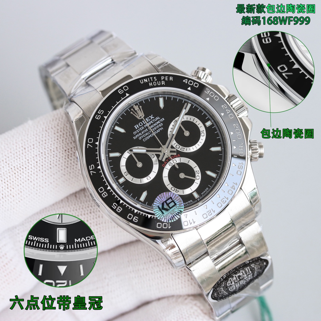 Rolex Watch Black / Silver - watch1680 - Image 4