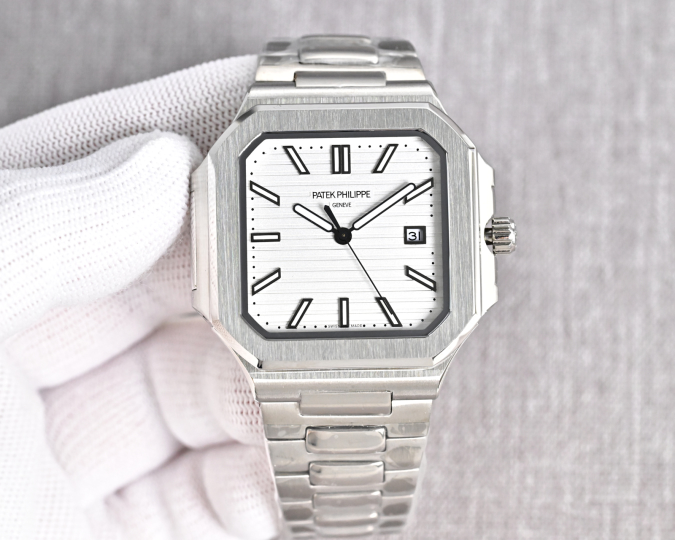 Patek Philippe Watch 45mm Silver - watch1790 - Image 4
