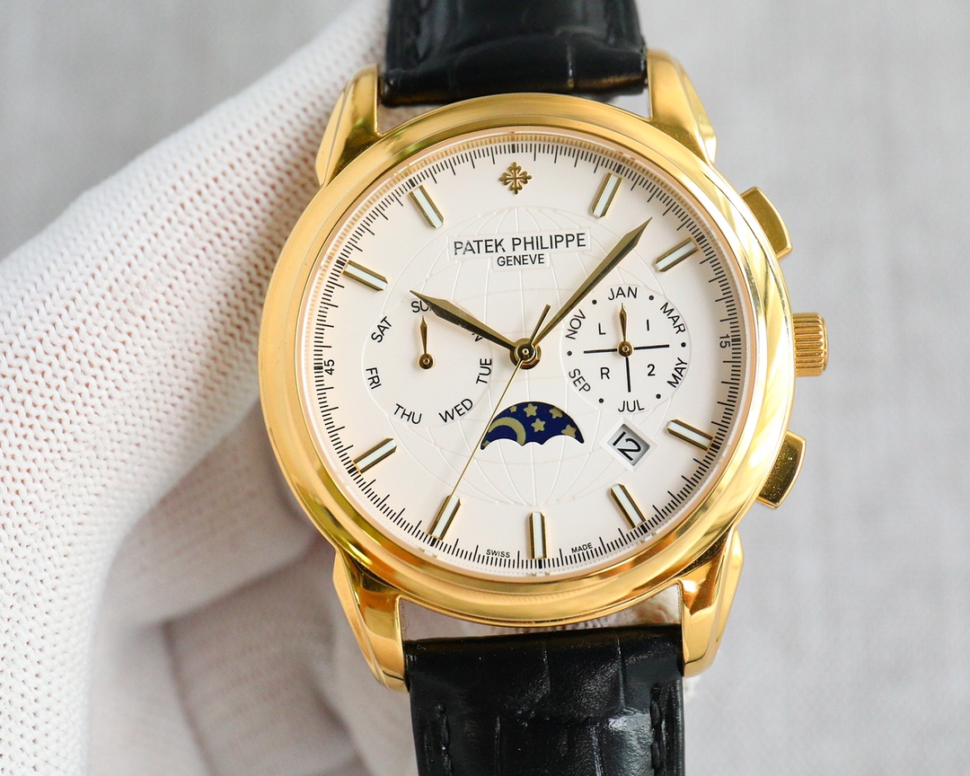 Patek Philippe Watch 41mm White / Gold - watch1825 - Image 4