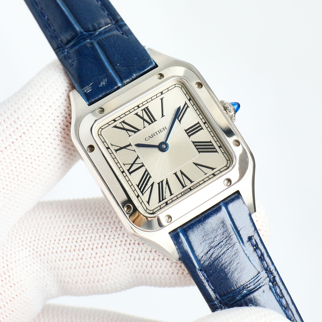 Cartier Santos White / Blue - watch1845 - Image 4