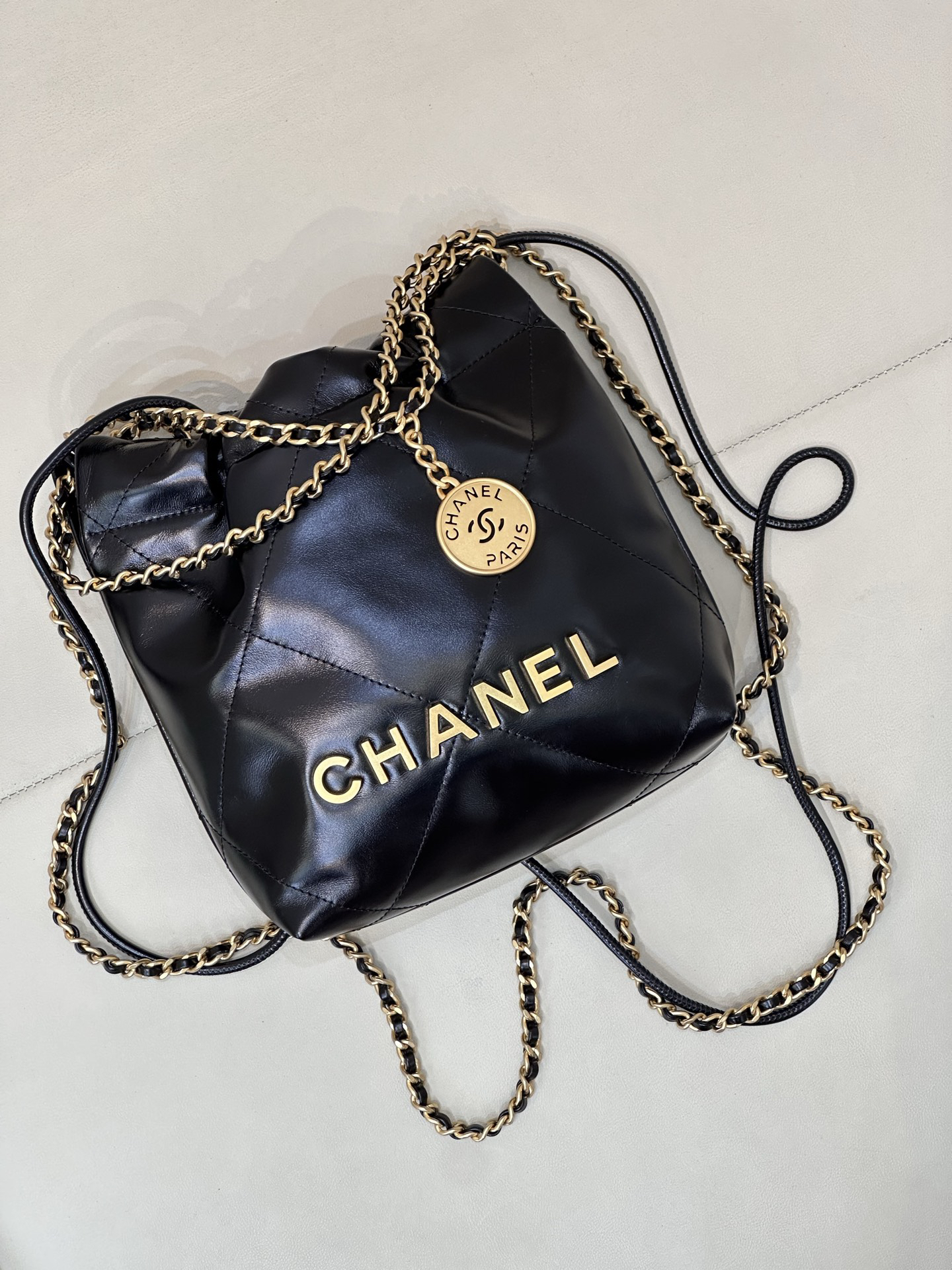 bag0095 Chanel Bag Black Gold Hardware - Image 5