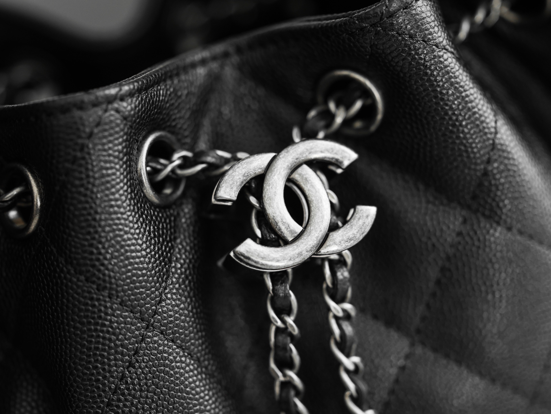 bag0133 Chanel Hobo Black Silver Hardware - Image 5