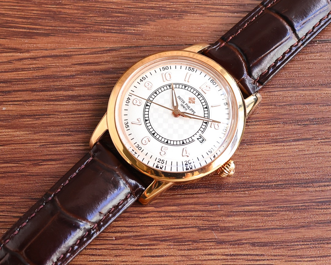 Patek Philippe Watch 40mm White / Gold - watch0036 - Image 5