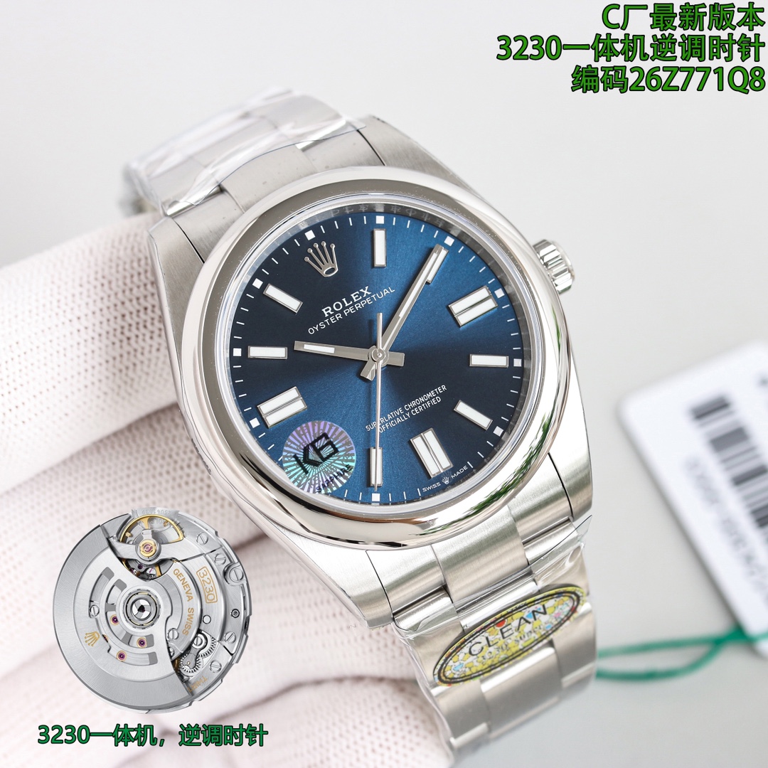 Rolex Oyster Perpetual 41mm Blue - watch0059 - Image 5