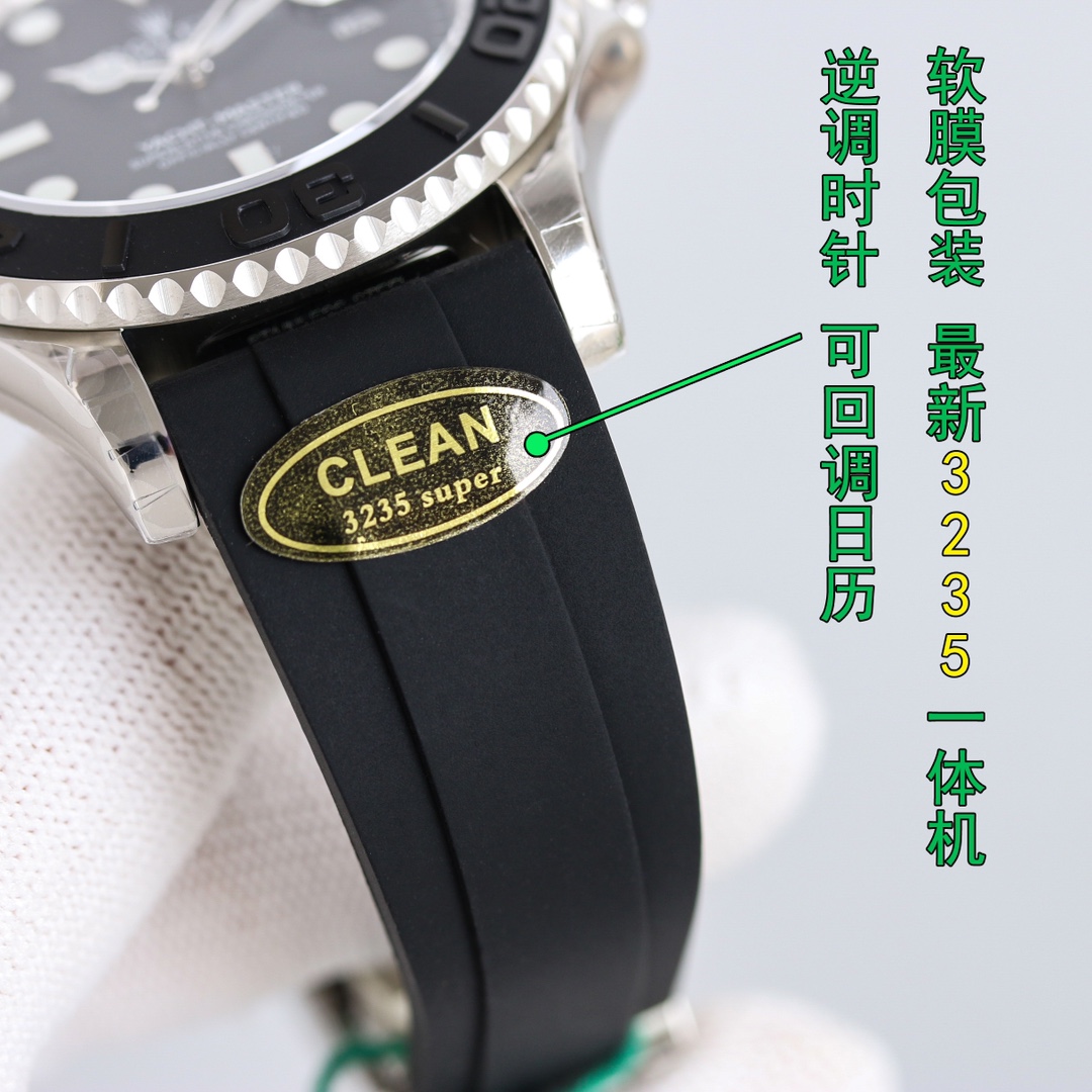 Rolex Yacht-Master 40mm Black / Silver - watch0071 - Image 5