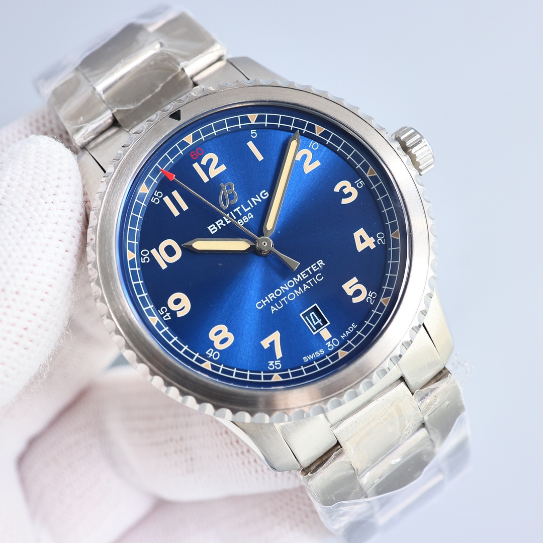 Breitling Pilot 41mm White / Rose Gold - watch0073 - Image 5