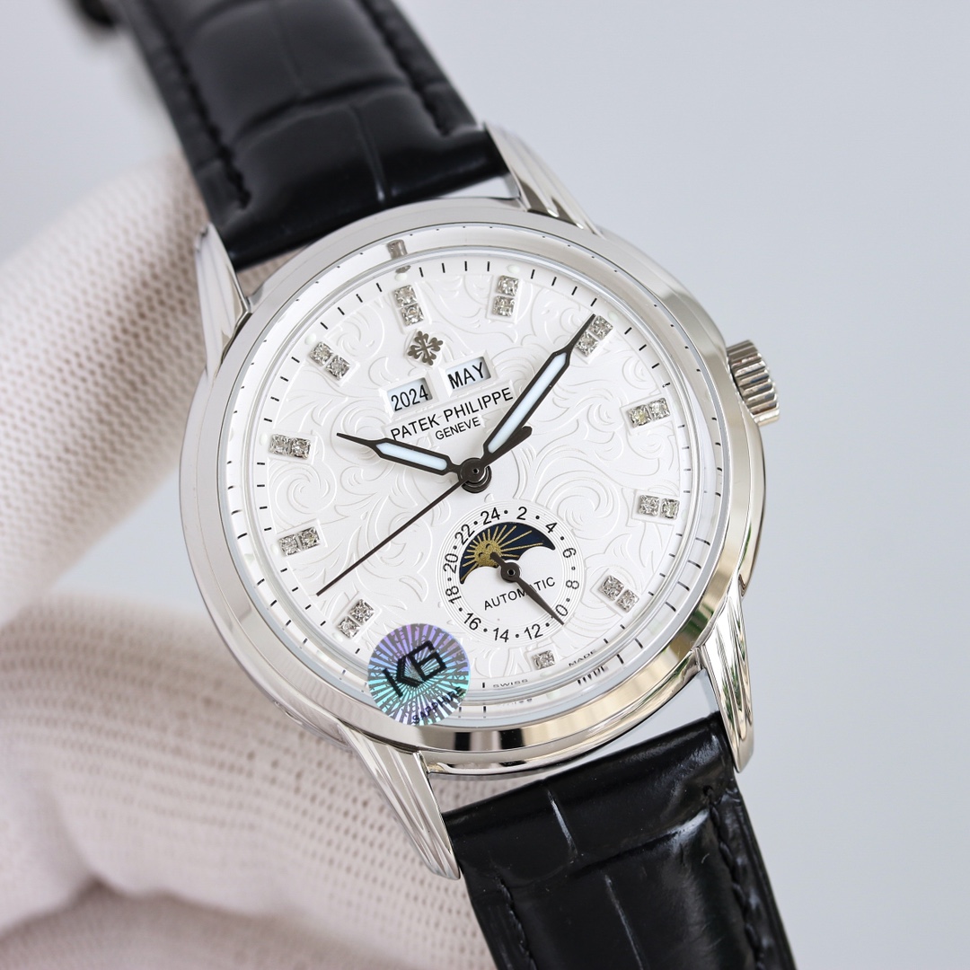 Patek Philippe Watch 40mm Silver - watch0153 - Image 5