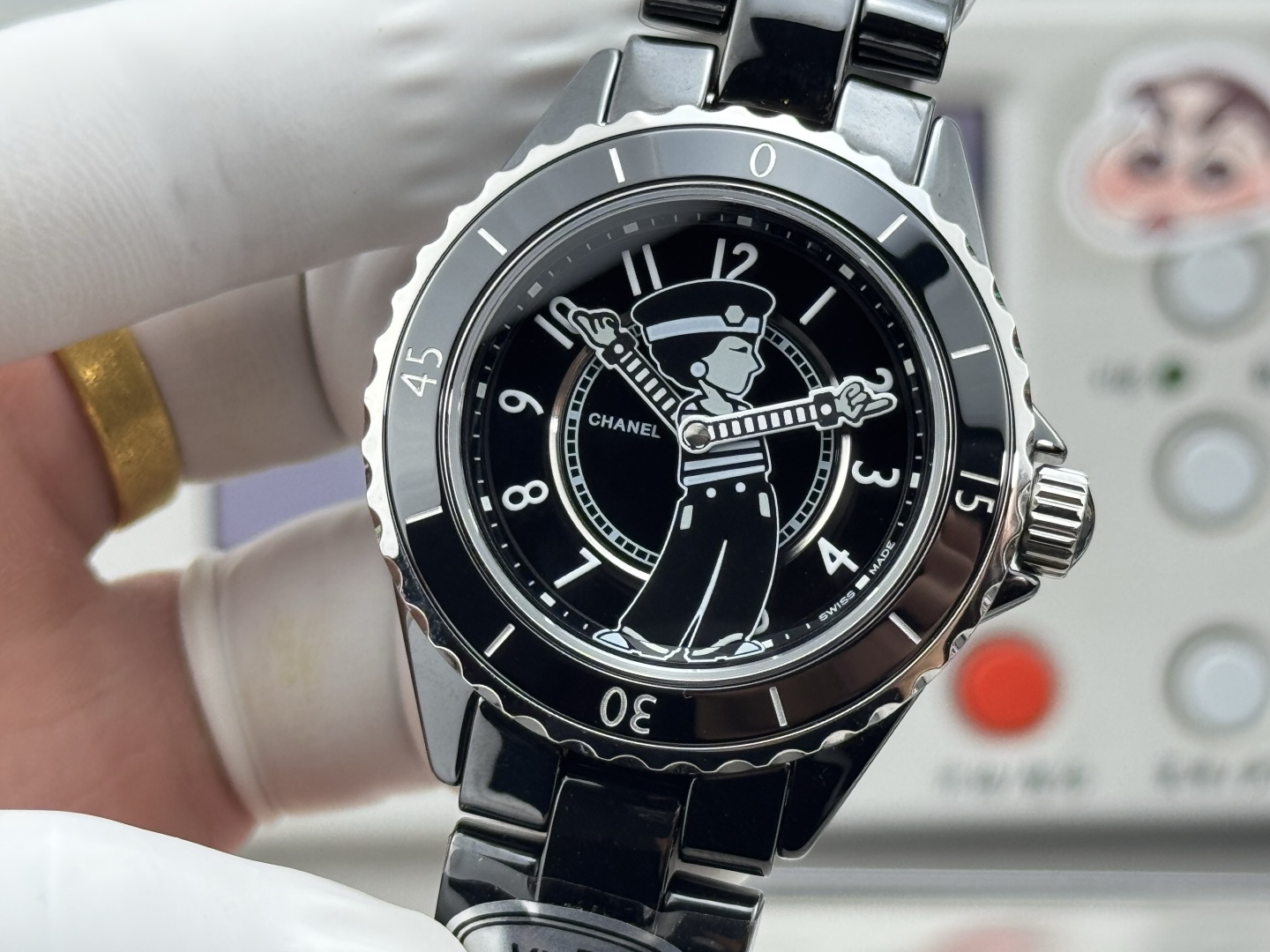 Chanel Watch 38mm Black / White - watch0230 - Image 5