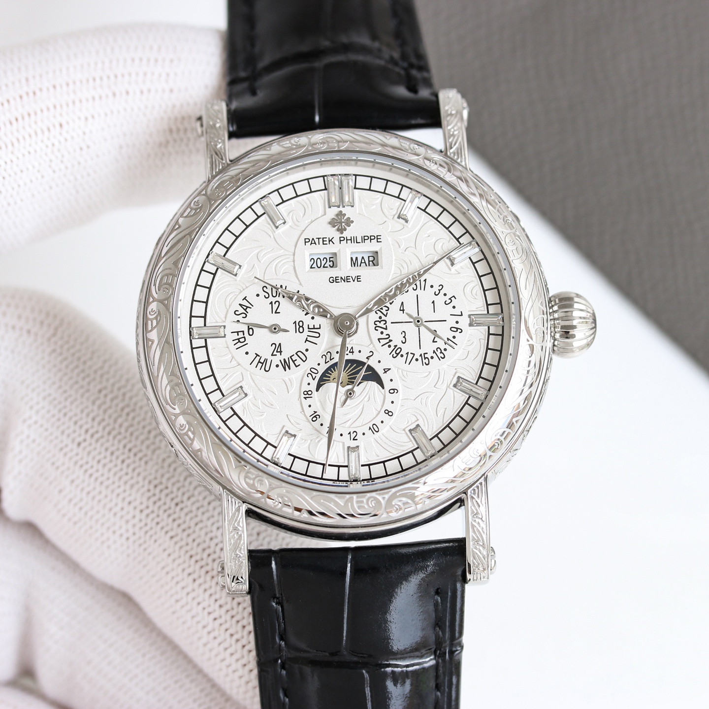 Patek Philippe Watch 42mm White / Rose Gold - watch0236 - Image 5