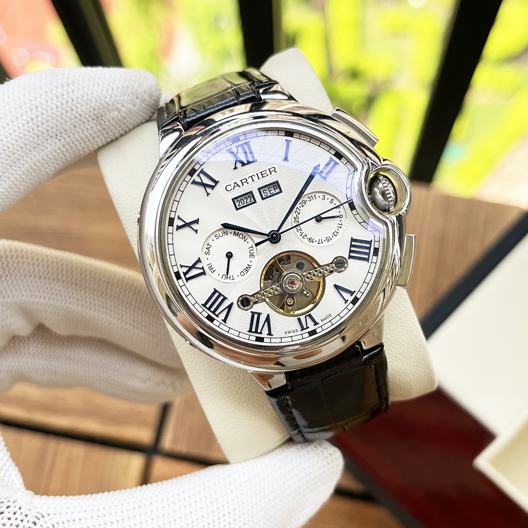 Cartier Watch 44mm White / Rose Gold - watch0256 - Image 5
