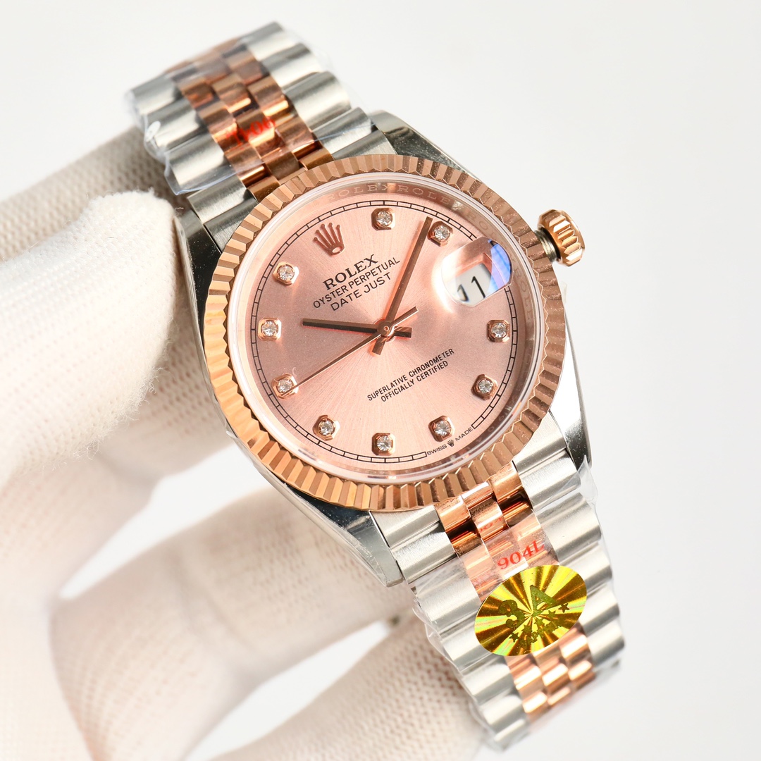 Rolex Datejust 36mm White / Green - watch0311 - Image 5