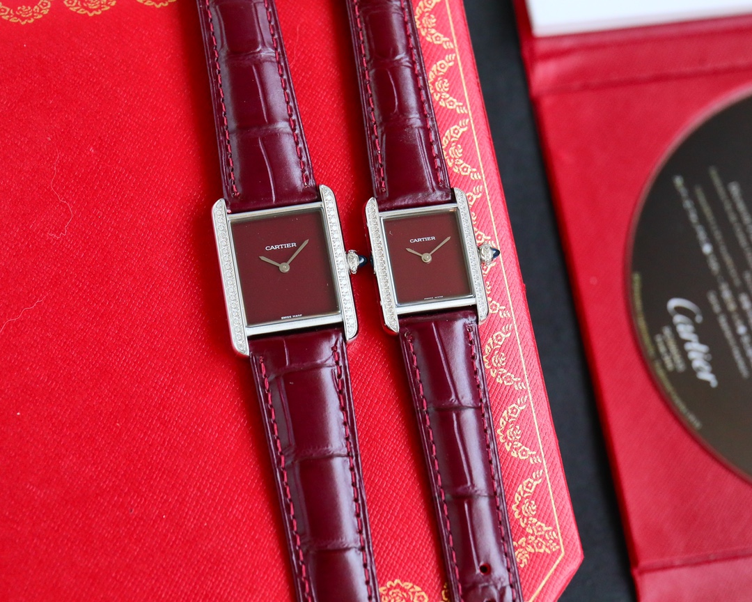 Cartier Tank 22mm White / Gold - watch0373 - Image 5
