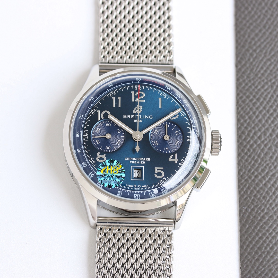 Breitling Watch 42mm Silver - watch0374 - Image 5