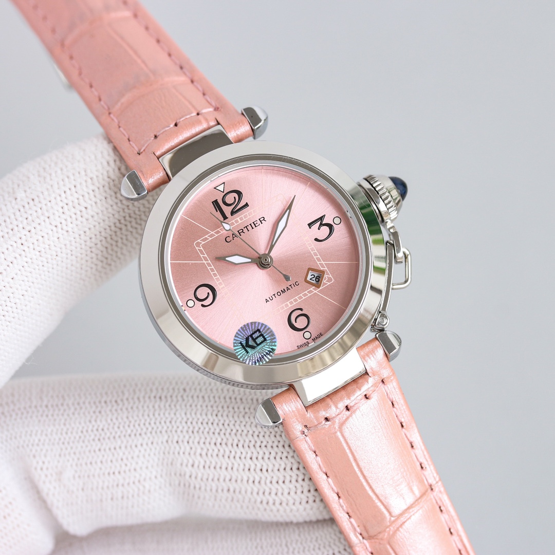 Cartier Watch 32mm White / Rose Gold - watch0400 - Image 5