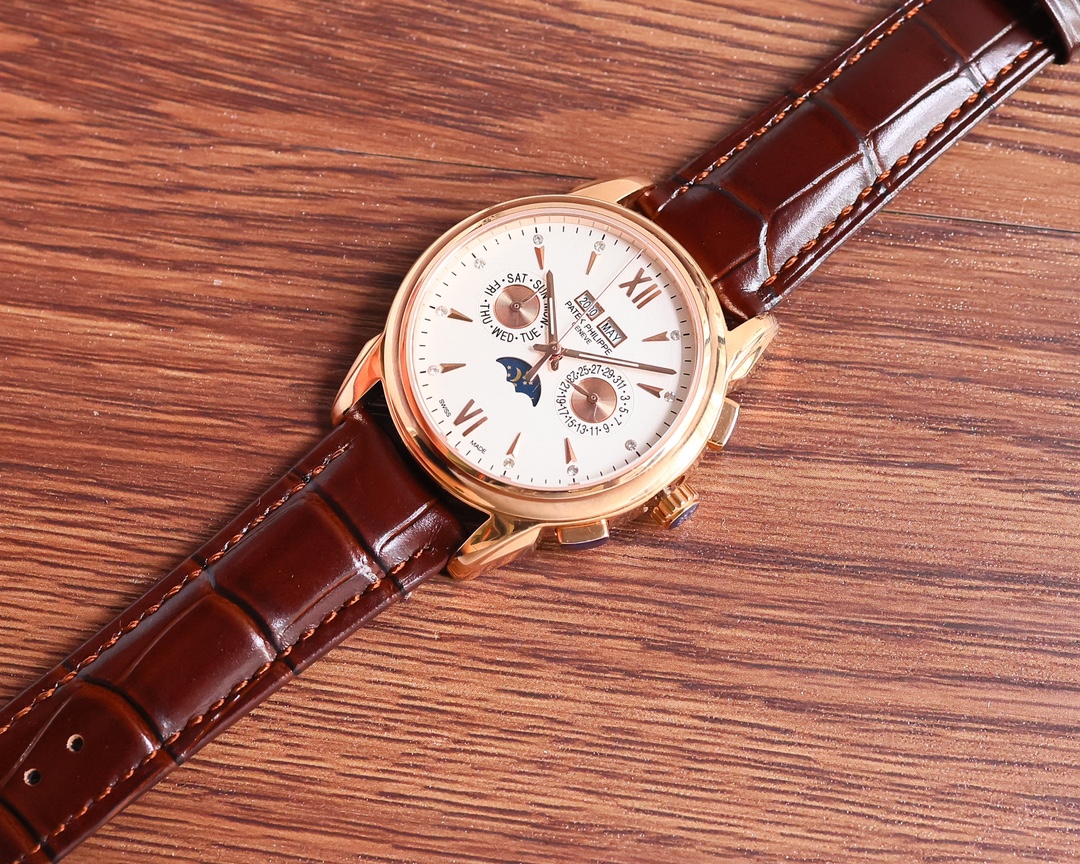 Patek Philippe Watch 41mm White / Rose Gold - watch0473 - Image 5