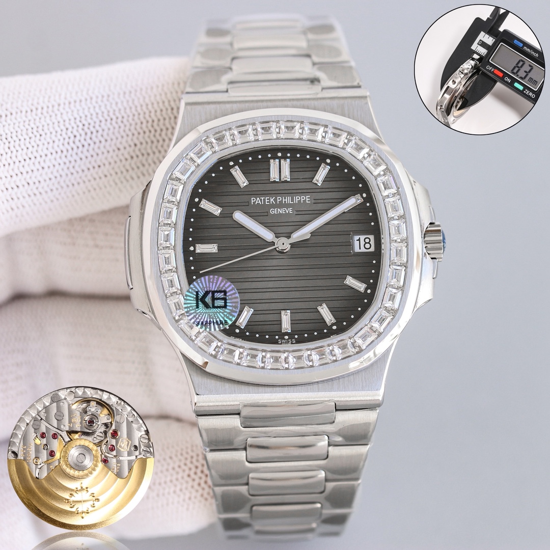 Patek Philippe Nautilus 40mm Silver - watch0526 - Image 5