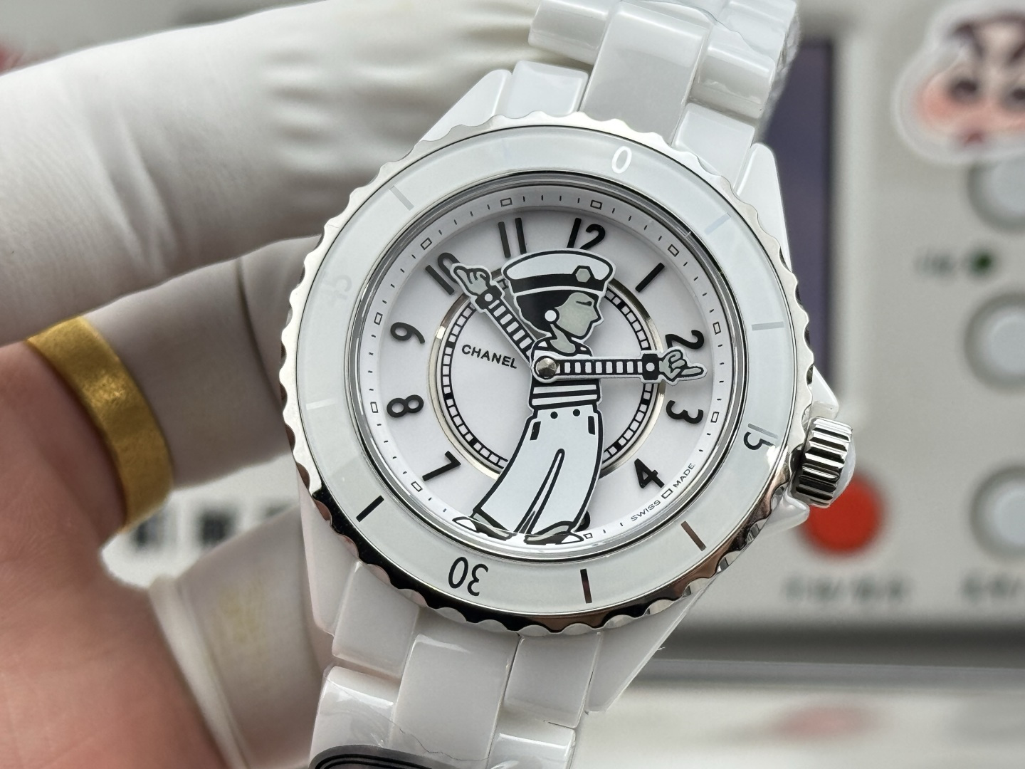 Chanel Watch 38mm Black / White - watch0561 - Image 5