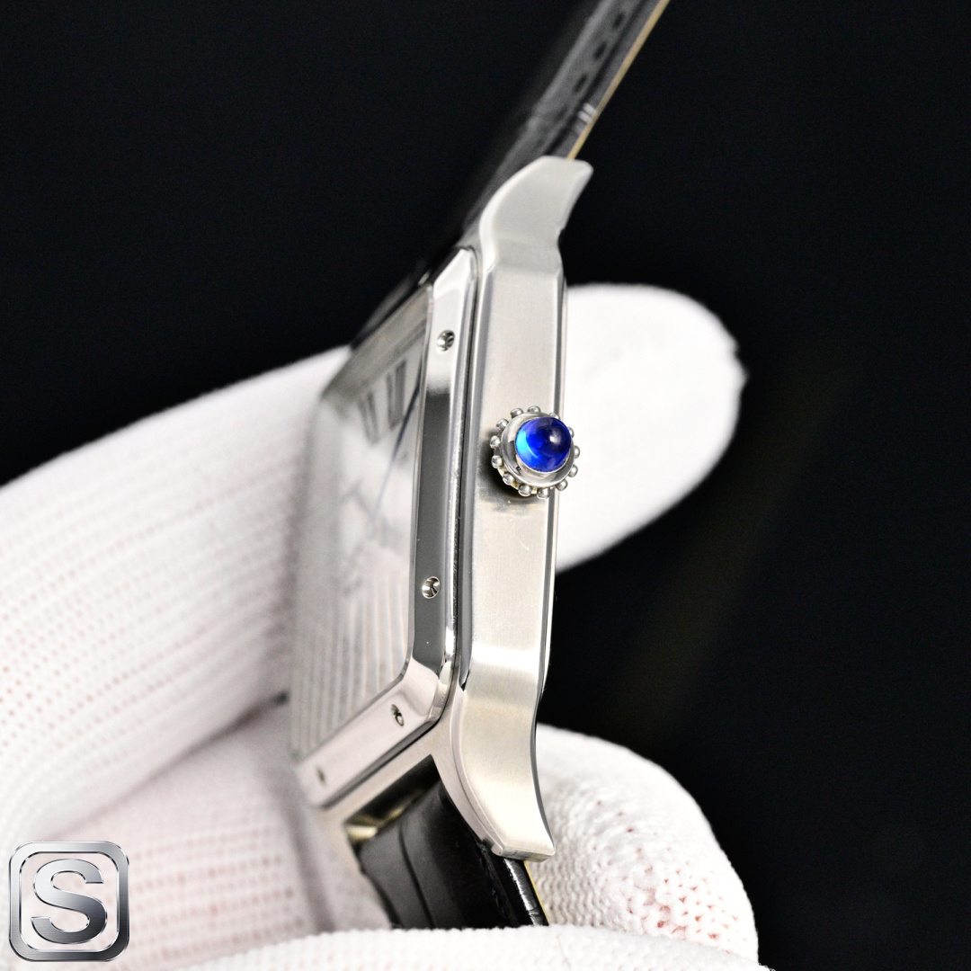 Cartier Santos 33mm White / Blue - watch0626 - Image 5