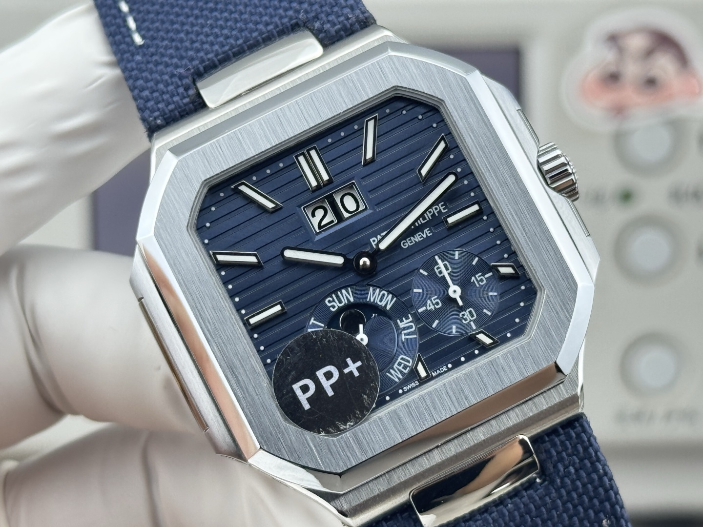 Patek Philippe Watch 45mm White / Silver - watch0747 - Image 5