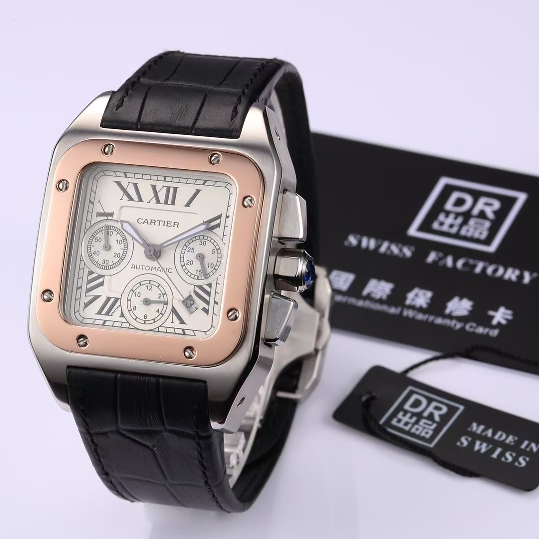 Cartier Santos 42mm Silver - watch0748 - Image 5