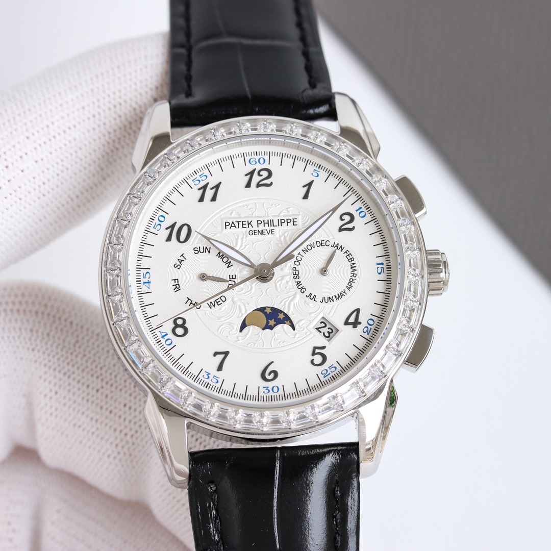 Patek Philippe Watch 42mm White / Rose Gold - watch0798 - Image 5