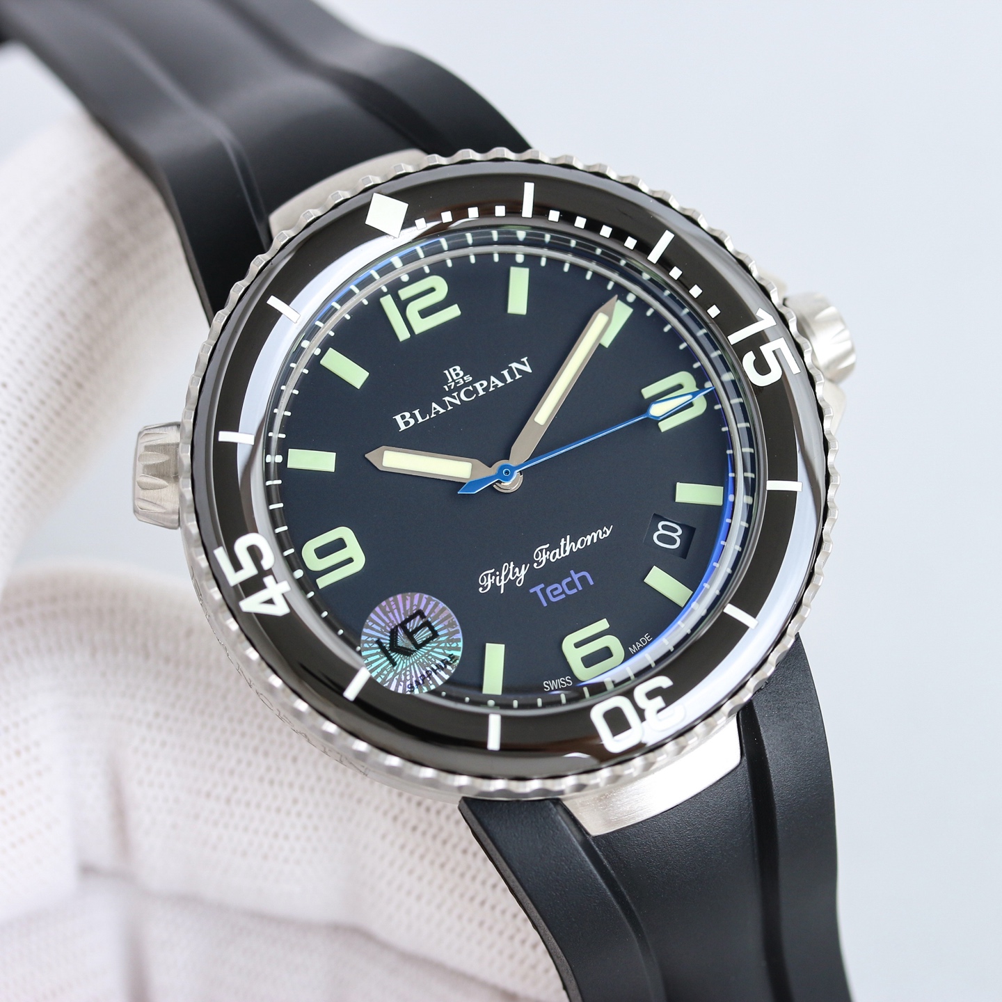 Blancpain Fifty Fathoms 45mm Black / White - watch0850 - Image 5