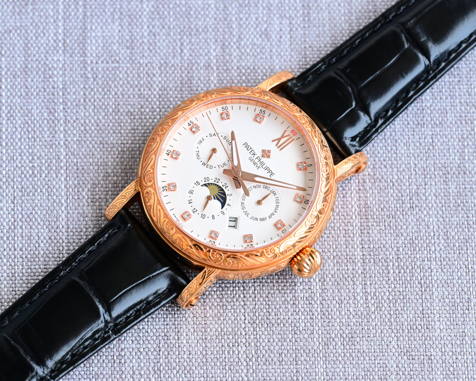 Patek Philippe Watch 42mm White / Rose Gold - watch0982 - Image 5
