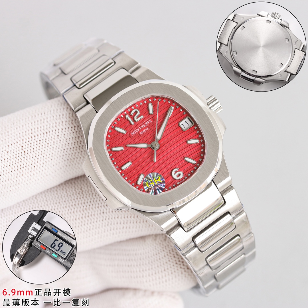 Patek Philippe Nautilus 32mm Rose Gold / Silver - watch1022 - Image 5