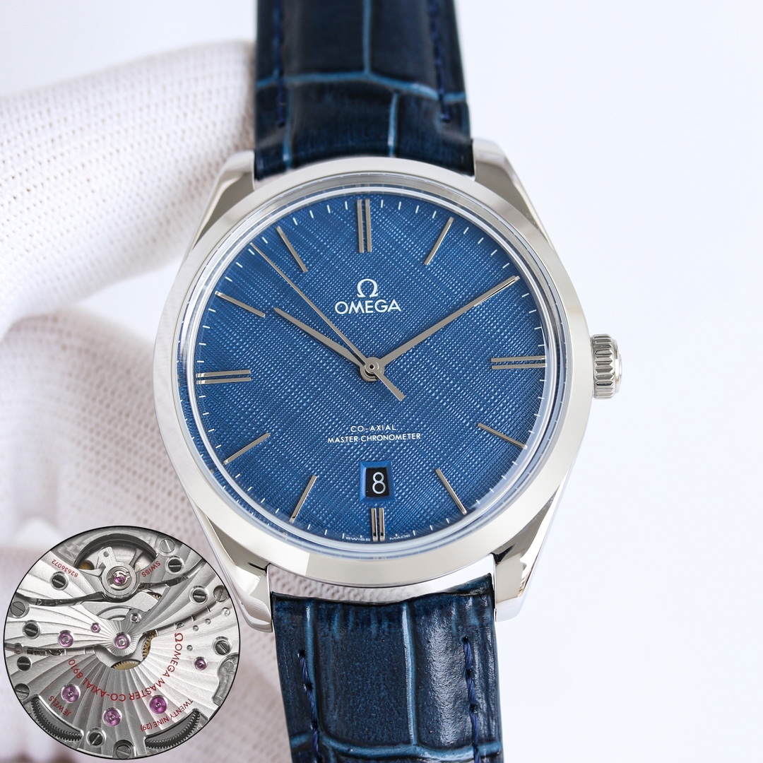 Omega De Ville 40mm White / Blue - watch1034 - Image 5