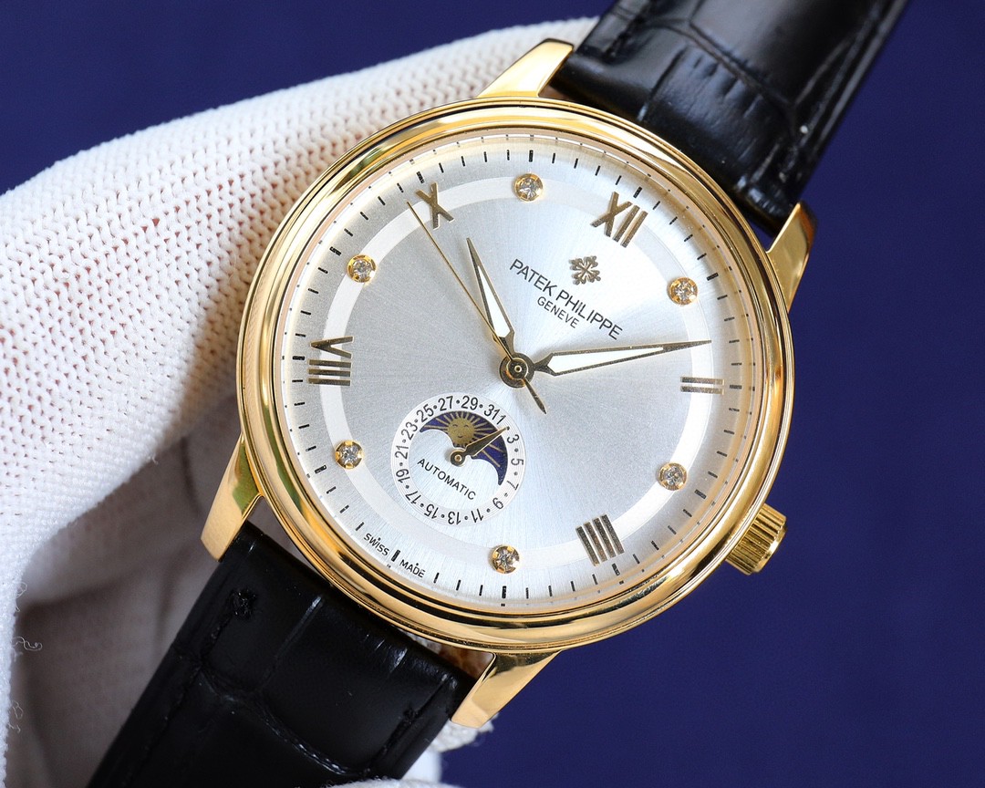 Patek Philippe Watch Rose Gold / Silver - watch1098 - Image 5