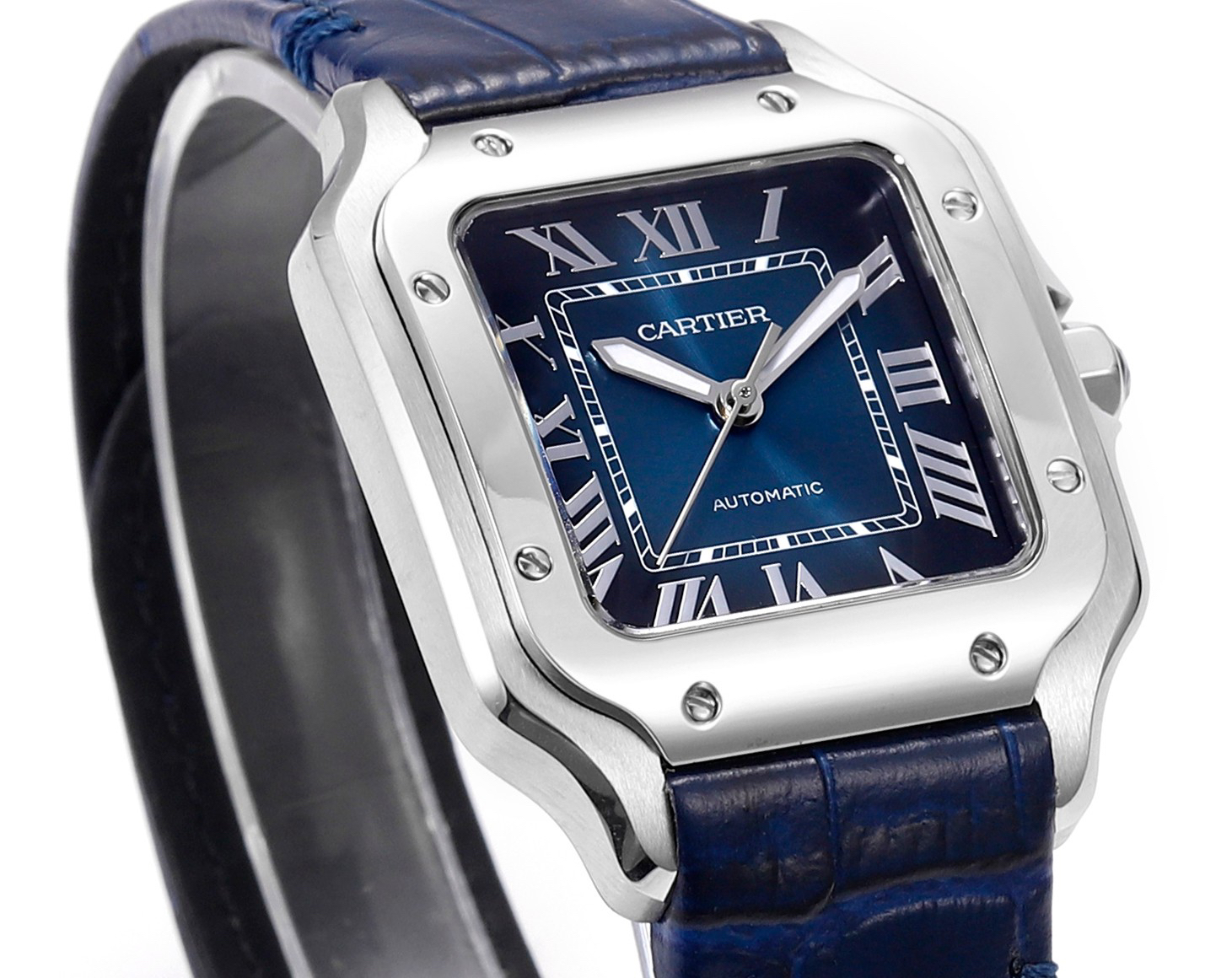 Cartier Santos 43.5mm White / Gold - watch1348 - Image 5