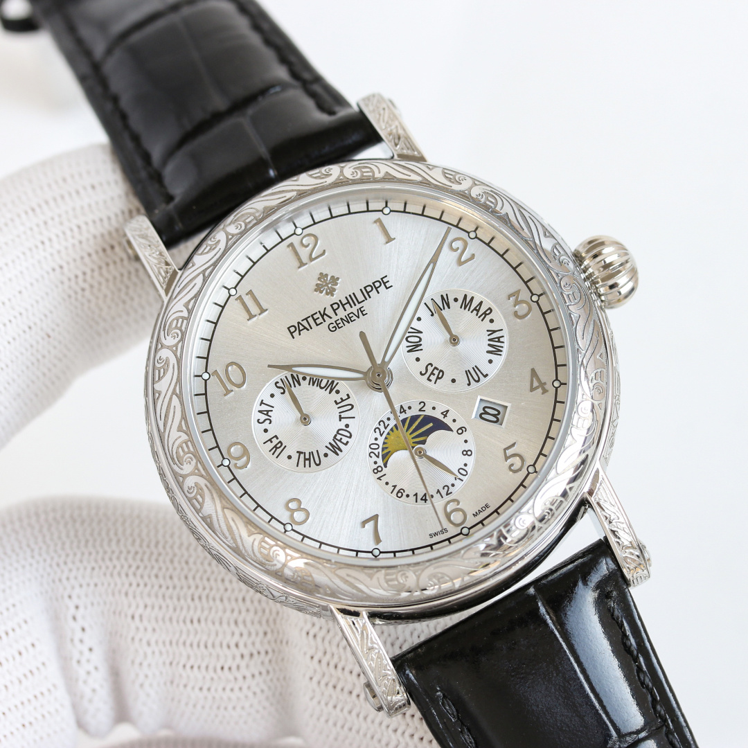 Patek Philippe Watch 42mm White / Gold - watch1378 - Image 5