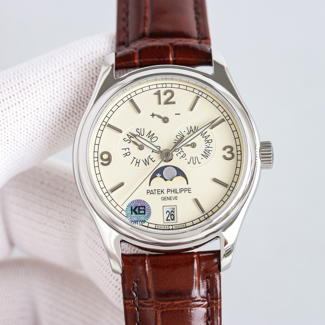 Patek Philippe Watch 39mm White / Gold - watch1438 - Image 5