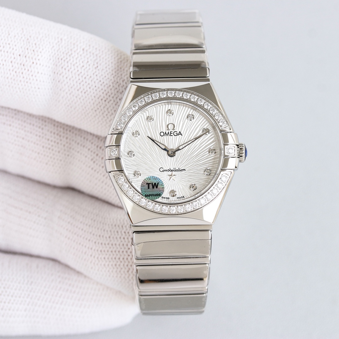 Omega Constellation 28mm Rose Gold / Silver - watch1515 - Image 5