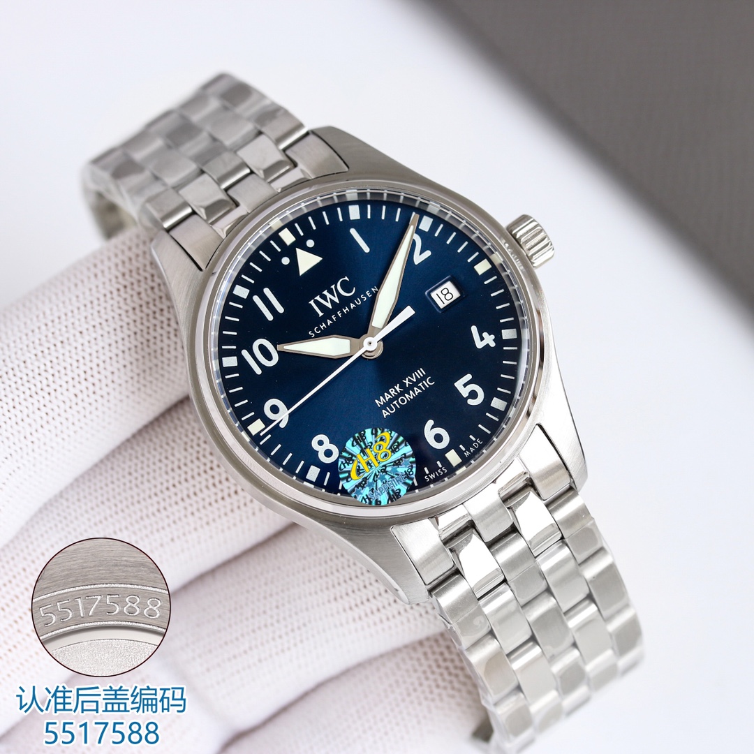 IWC Pilot 40mm Silver - watch1648 - Image 5