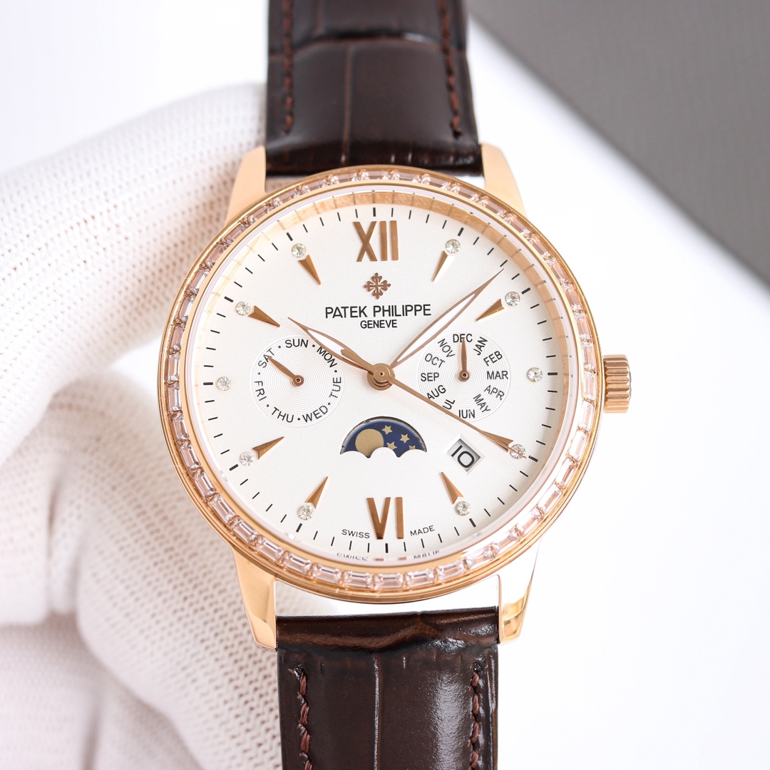 Patek Philippe Watch 40mm White / Gold - watch1661 - Image 5
