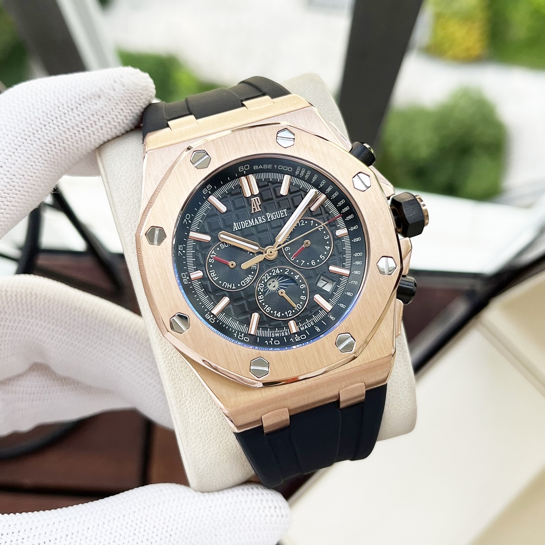 Audemars Piguet Watch 44mm White / Rose Gold - watch1701 - Image 5