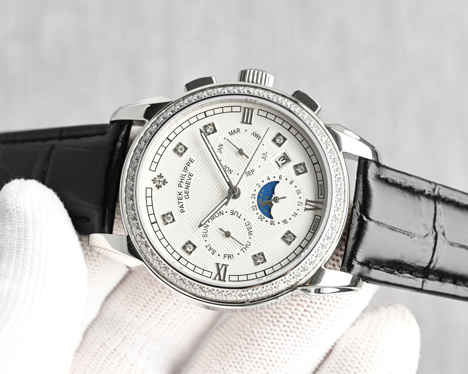 Patek Philippe Watch 42mm White / Gold - watch1780 - Image 5